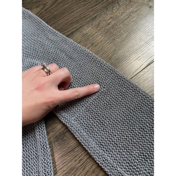 Womens‎ Michael Michael Kors open knit metallic full zip jacket grey size M - Picture 5 of 11